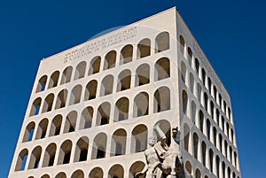 The Palazzo della CiviltÃÂ  Italiana in Eur district in Rome, Italy photo